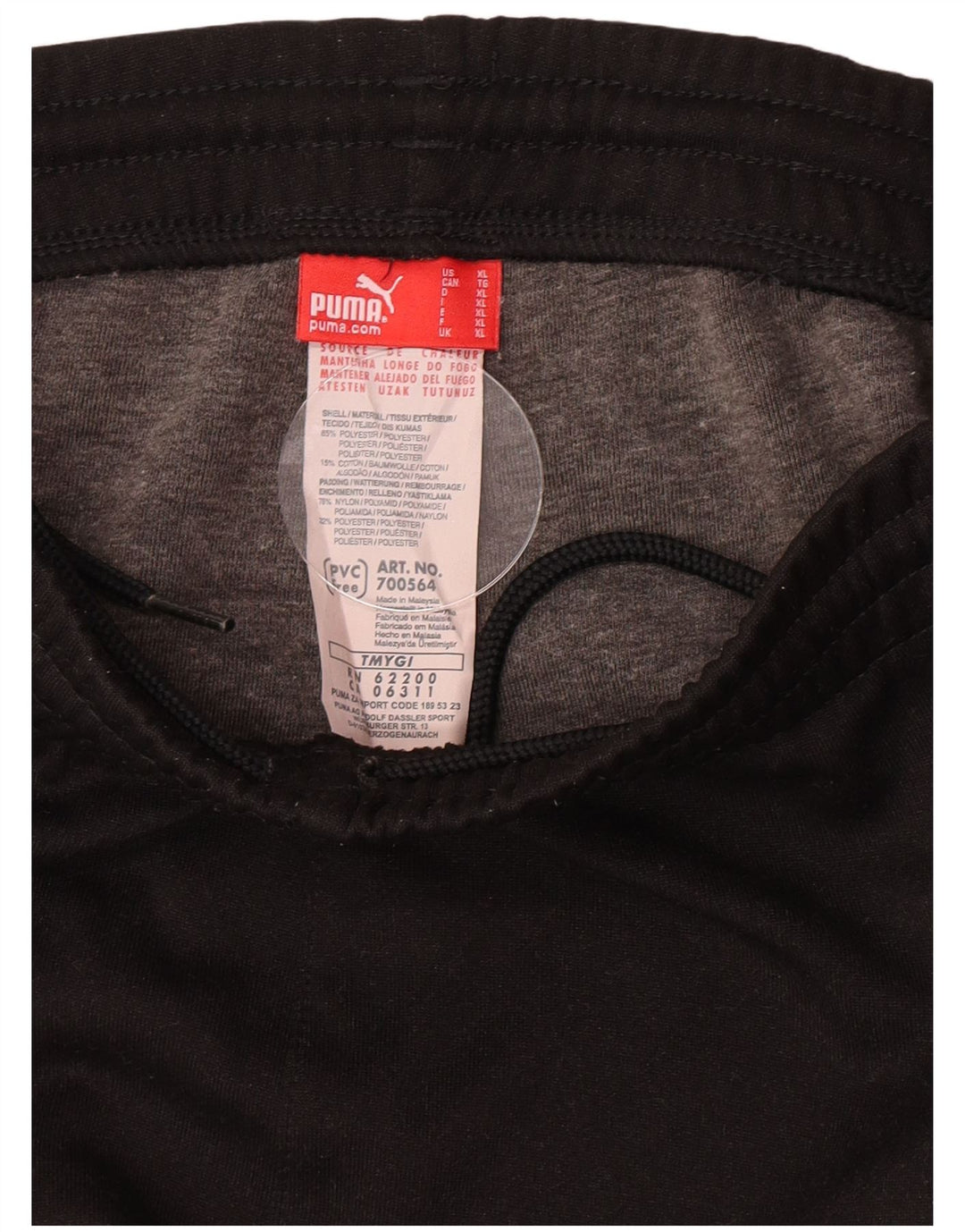 Puma Pantalones cortos deportivos para hombre XL Poliéster negro