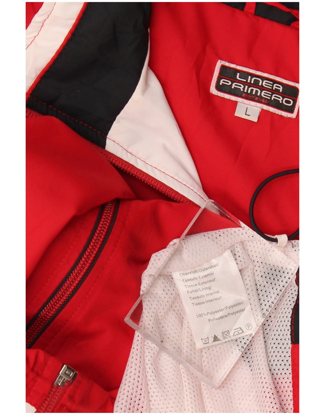 Linea Primero Hombre Chándal Top Chaqueta Grande Rojo Colorblock Poliéster