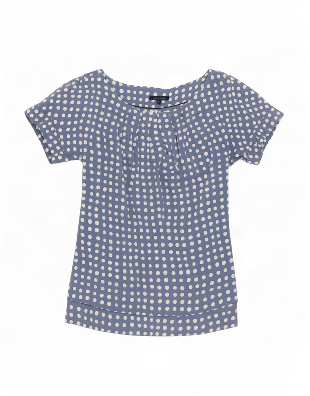 Tommy Hilfiger Blusa para mujer Top US 8 Seda de lunares azul medio
