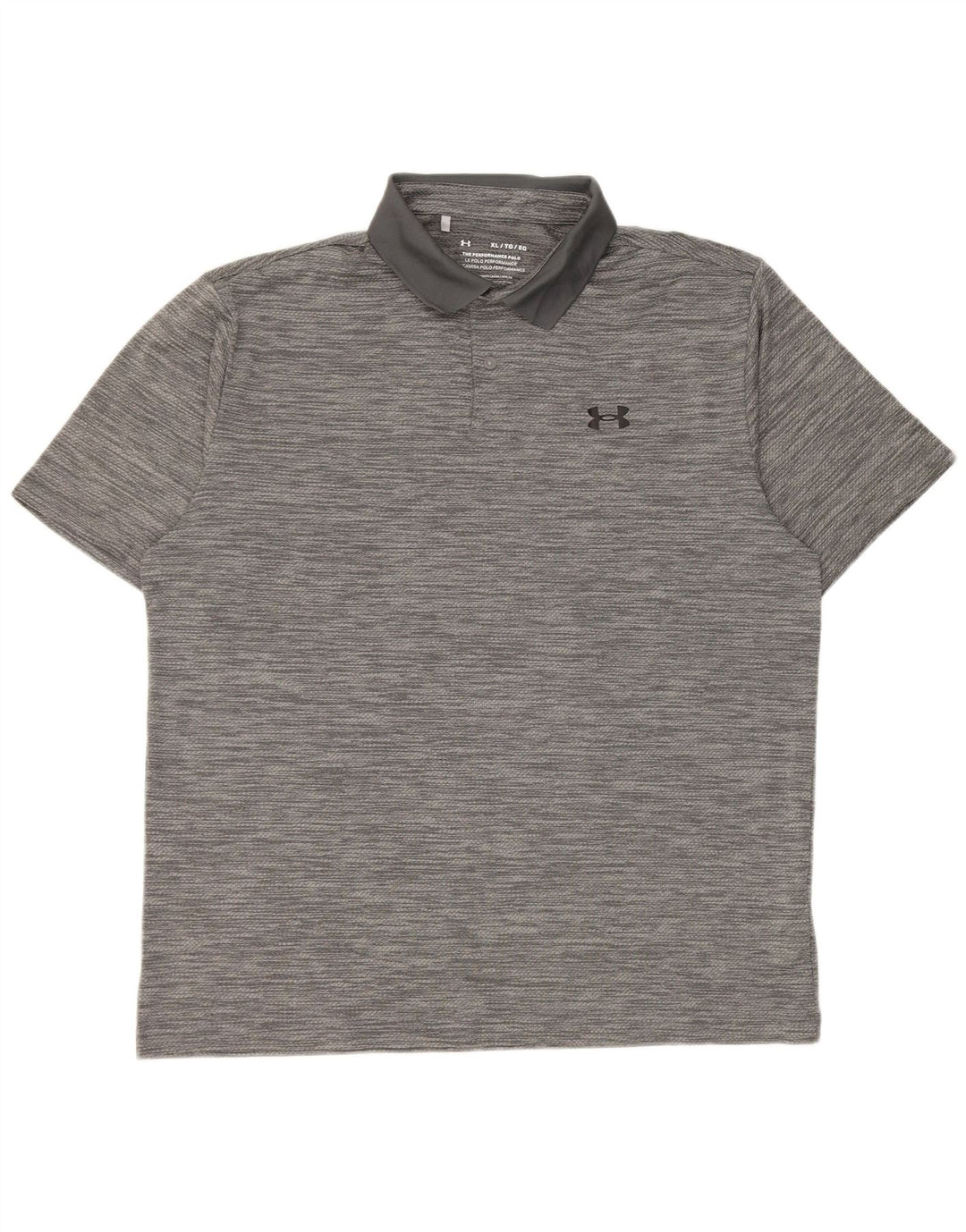 Polo Under Armour Hombre XL Poliéster moteado gris