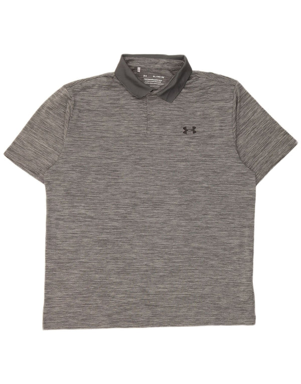 Under Armour Mens Polo Shirt XL Grey Flecked Polyester