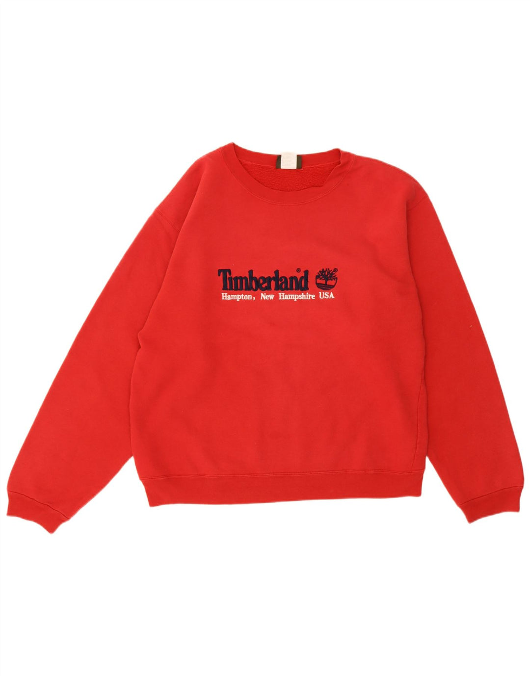 Timberland Hombre Sudadera Gráfica Jumper Algodón Rojo Mediano