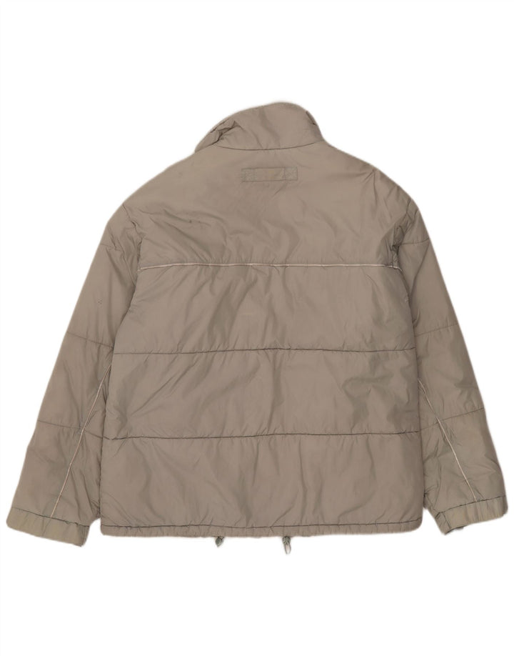 Tommy Hilfiger Chaqueta acolchada con forro para hombre UK 40 Large Grey Nylon