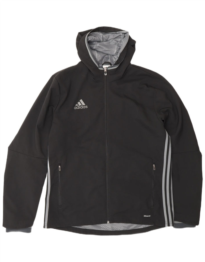 ADIDAS Climacool - Chaqueta con capucha para hombre, poliéster, color negro