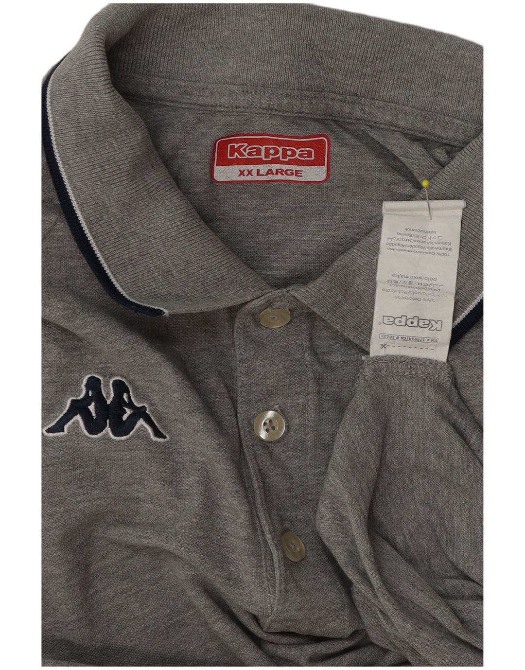 Kappa Polo Hombre 2XL Algodón Gris