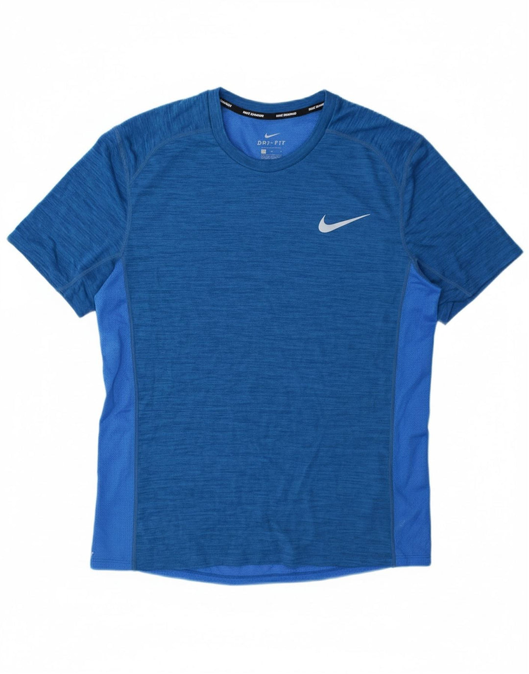 NIKE Mens Dri Fit T-Shirt Top Medium Blue Polyester