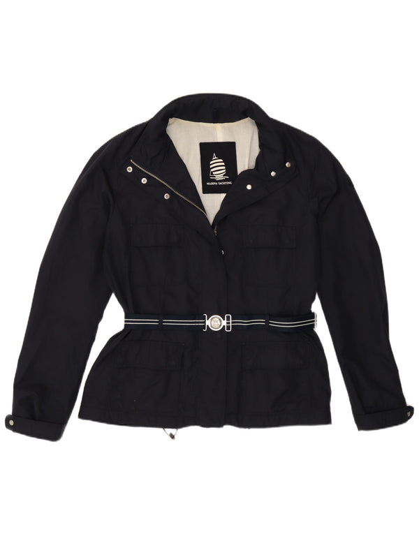 Marina Yachting Chaqueta utilitaria con capucha para mujer IT 46 Large Azul marino