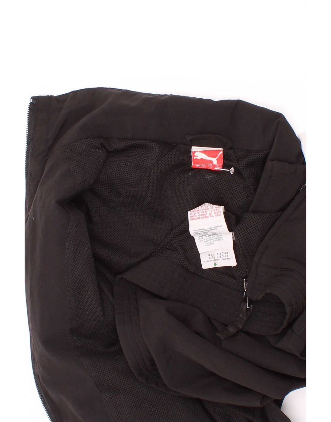 Puma Chaqueta de chándal con gráfico gráfico para niños 9-10 años Bloque de Color Negro