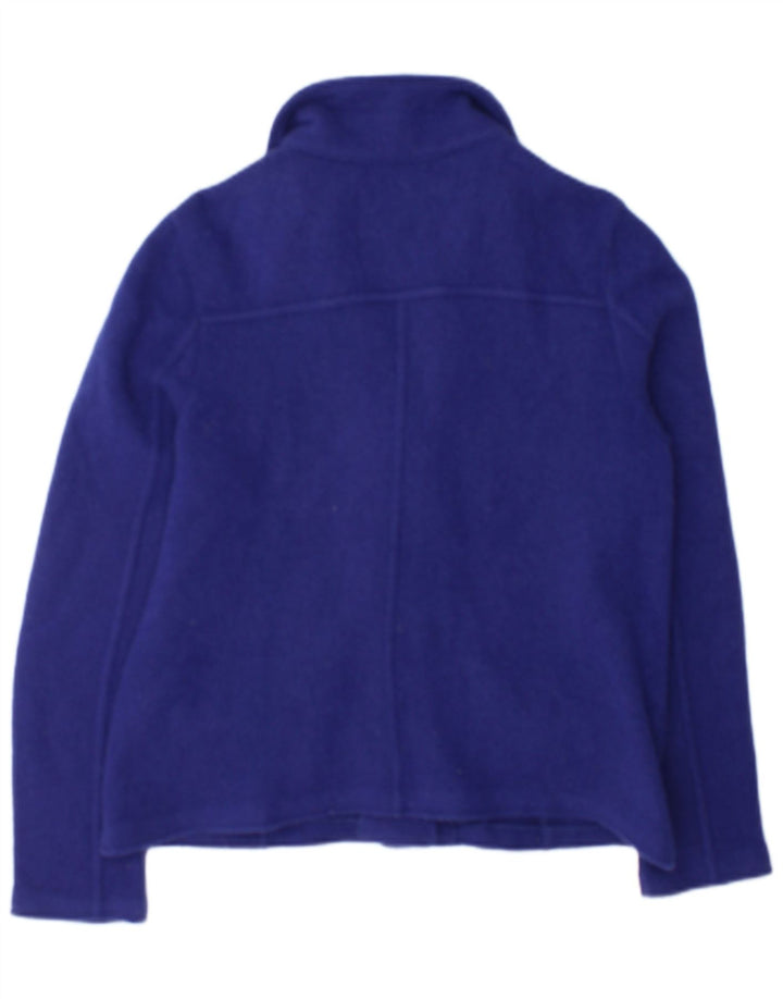 Laura Ashley Chaqueta Blazer de 4 Botones para Mujer UK 44 Lana Azul Mediana