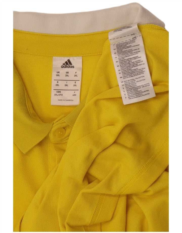 Polo Adidas Hombre 2XL Algodón Amarillo