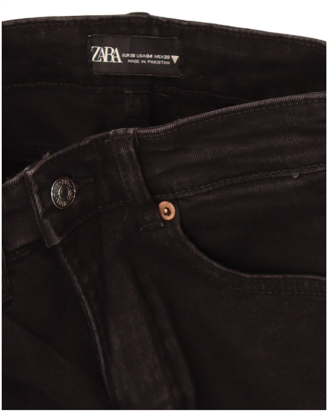Zara Vaqueros Bootcut Mujer EU 36 XS W26 L25 Negro
