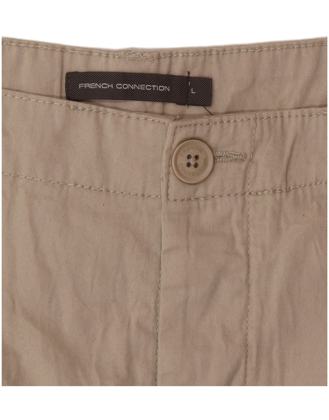 Pantalones cortos tipo cargo para hombre de French Connection, talla grande, W36, algodón beige
