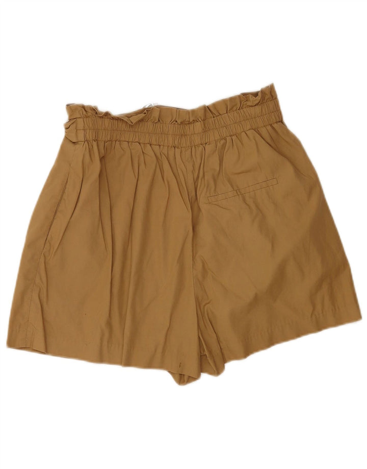 Zara Mujer Pantalones Cortos Casuales Pegged Mediano W28 Marrón