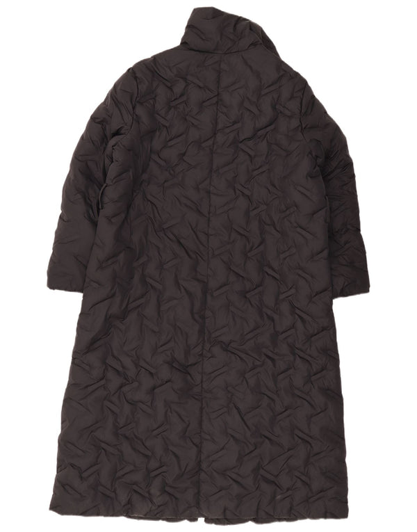Emporio Armani Abrigo acolchado acolchado para mujer IT 42 Poliéster negro mediano