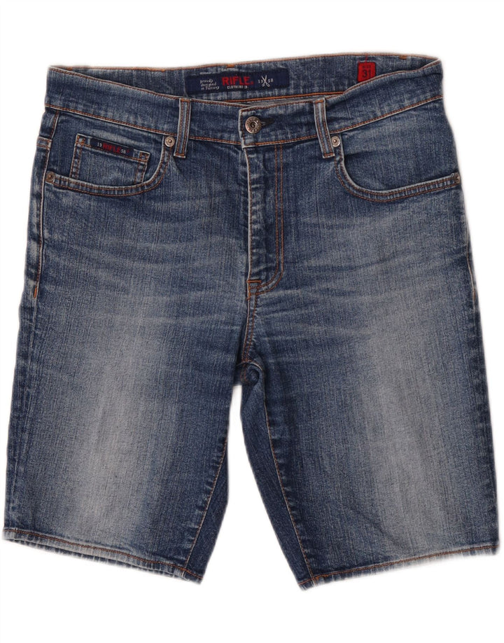 Pantalones cortos de mezclilla para hombre Rifle W31 azul medio