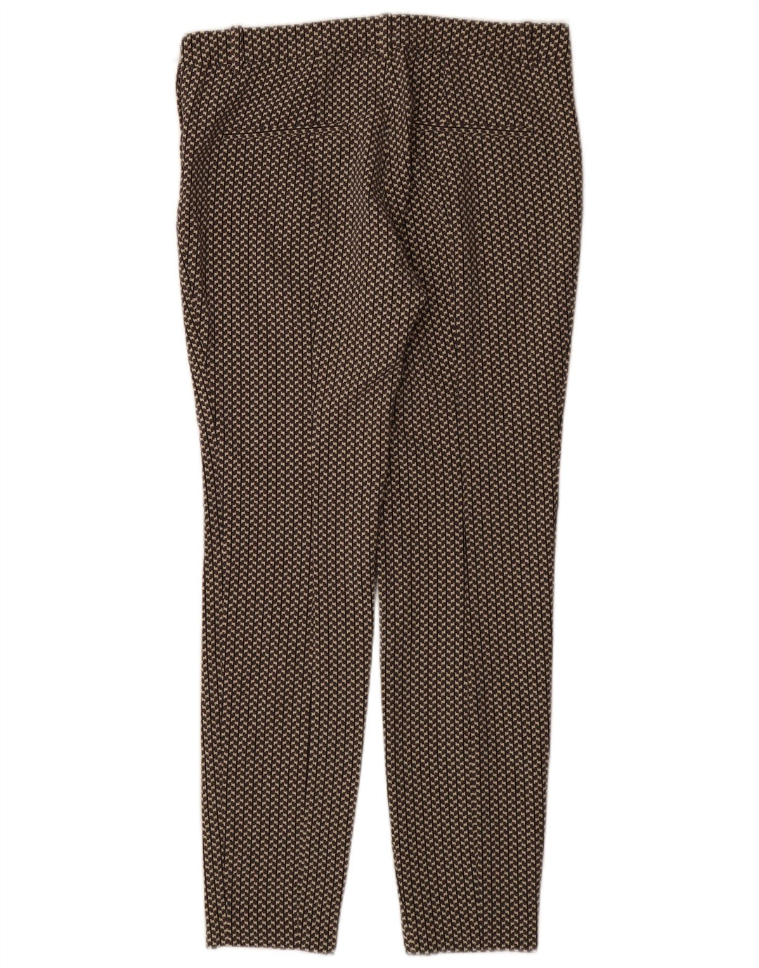 Zara Mujer Pantalón Casual Slim Mediano W28 L29 Poliéster Geométrico Gris