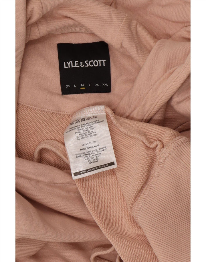 Lyle & Scott Jersey con capucha para hombre, color rosa medio, algodón