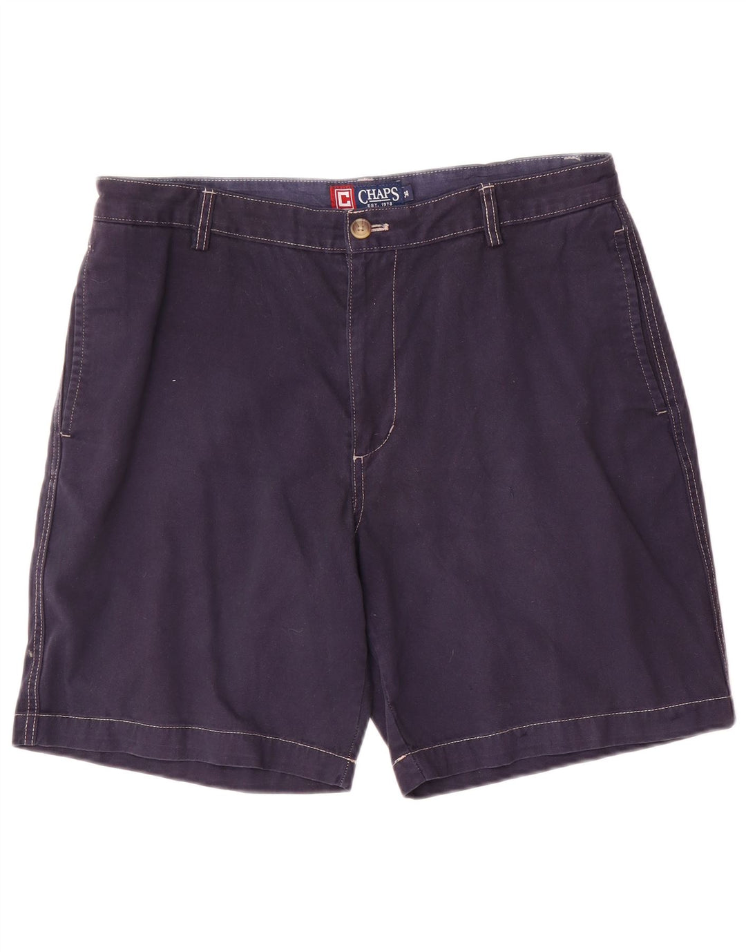 Chaps Pantalones cortos chinos para hombre grande W34 azul marino algodón