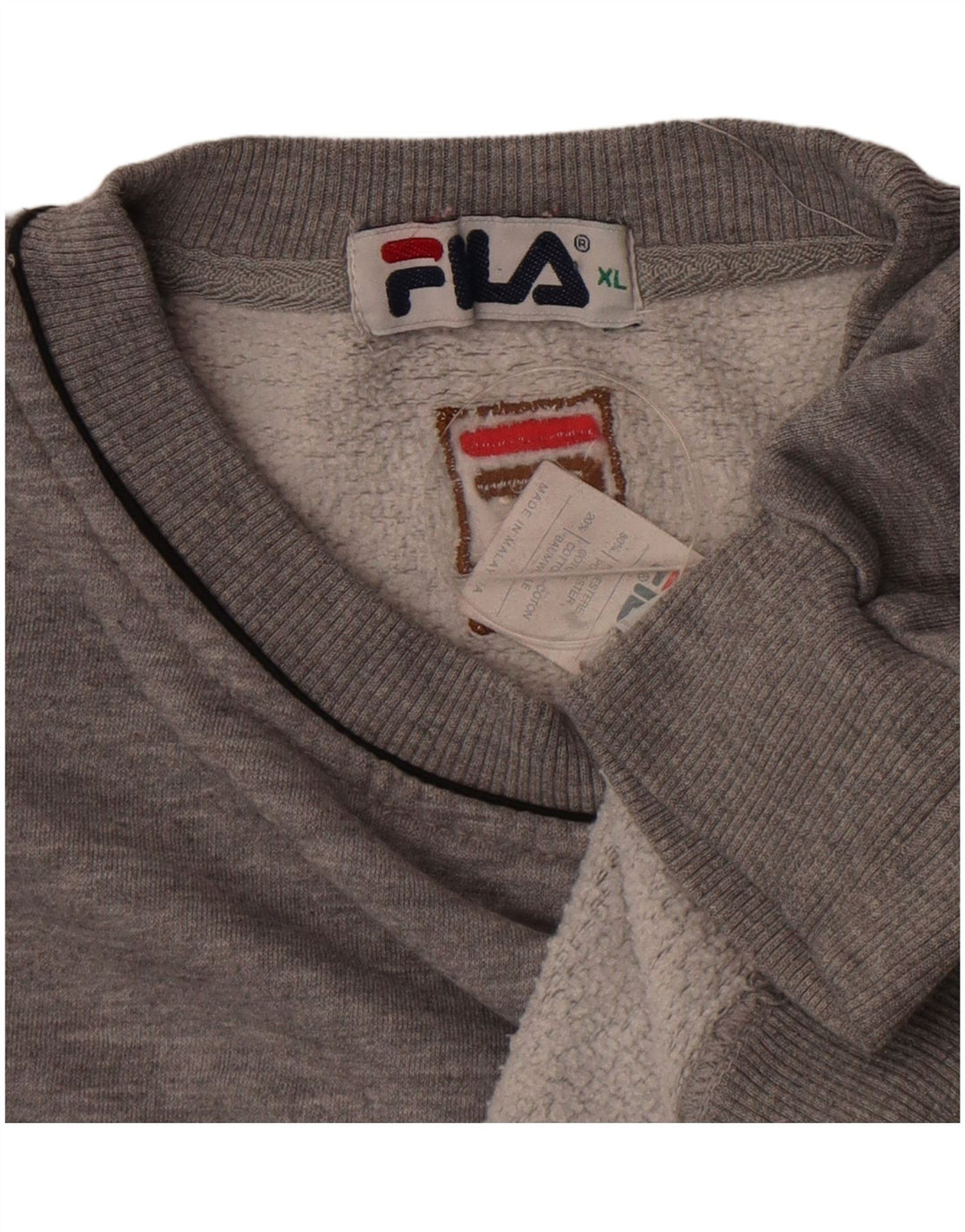 Fila - Sudadera extragrande para mujer, talla 40, XL, poliéster gris