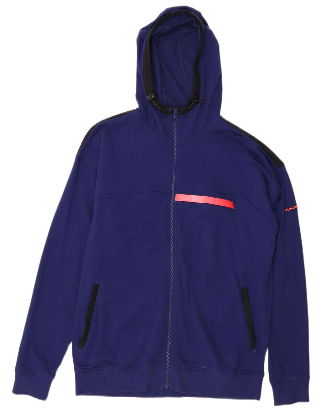 UNDER ARMOUR Sudadera con capucha y cremallera para hombre, talla grande, color morado, algodón