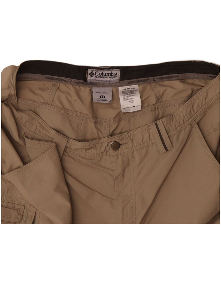 COLUMBIA Pantalones cortos cargo para hombre W36 Nylon beige grande