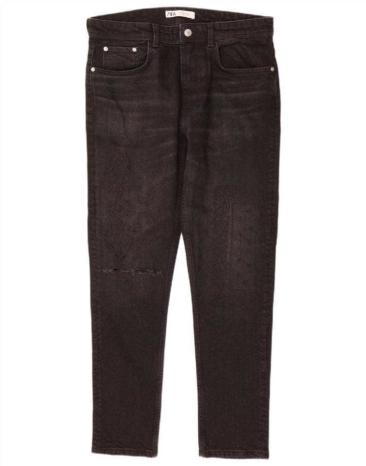 Zara Jeans Slim para Mujer EU 40 Medium W31 L29 Algodón Negro