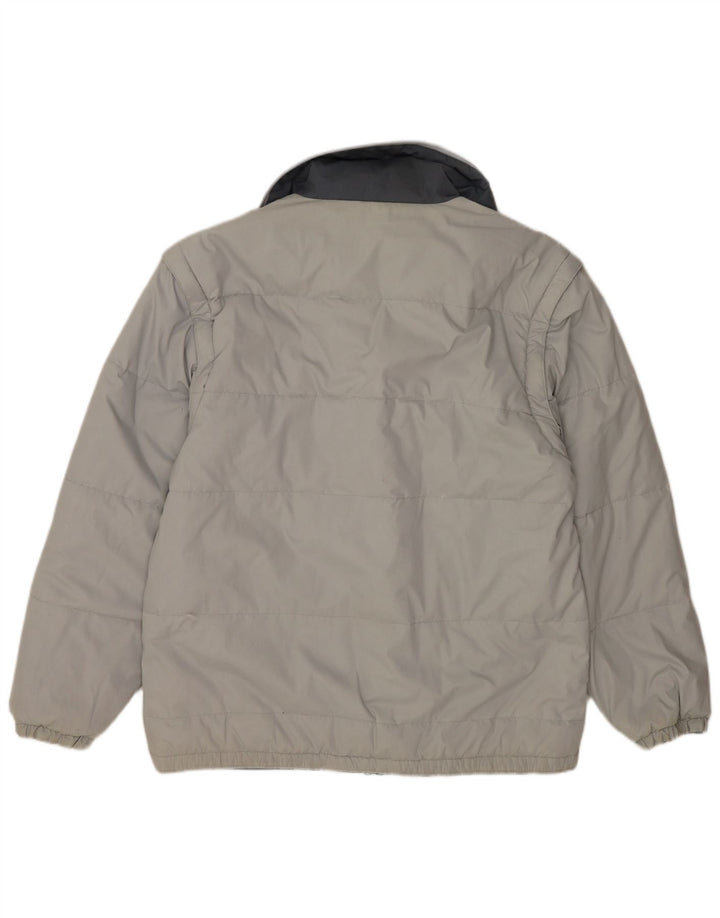 North Land Chaqueta Acolchada Reversible para Hombre UK 40 Grande Poliéster Gris