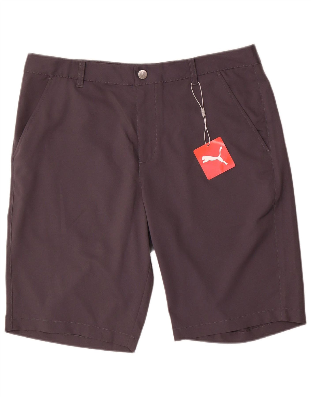 Puma Pantalones cortos chinos para hombre W34 Poliéster gris grande