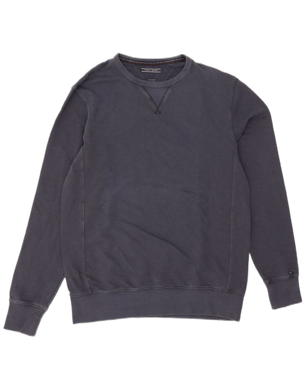 Tommy Hilfiger Mens Vintage Fit Sweatshirt Jumper Large Navy Blue Cotton