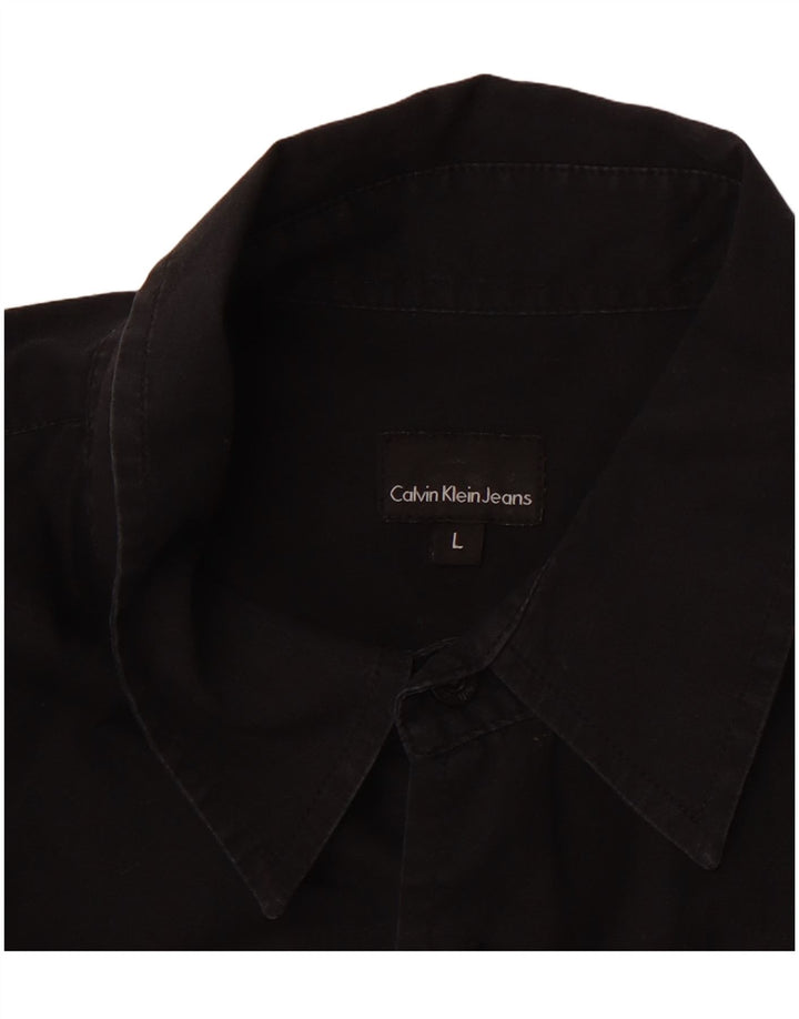 CALVIN KLEIN Camisa para hombre grande negra