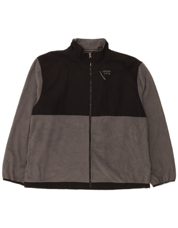 IZOD Chaqueta polar para hombre UK 44 2XL Gris Colorblock Poliéster