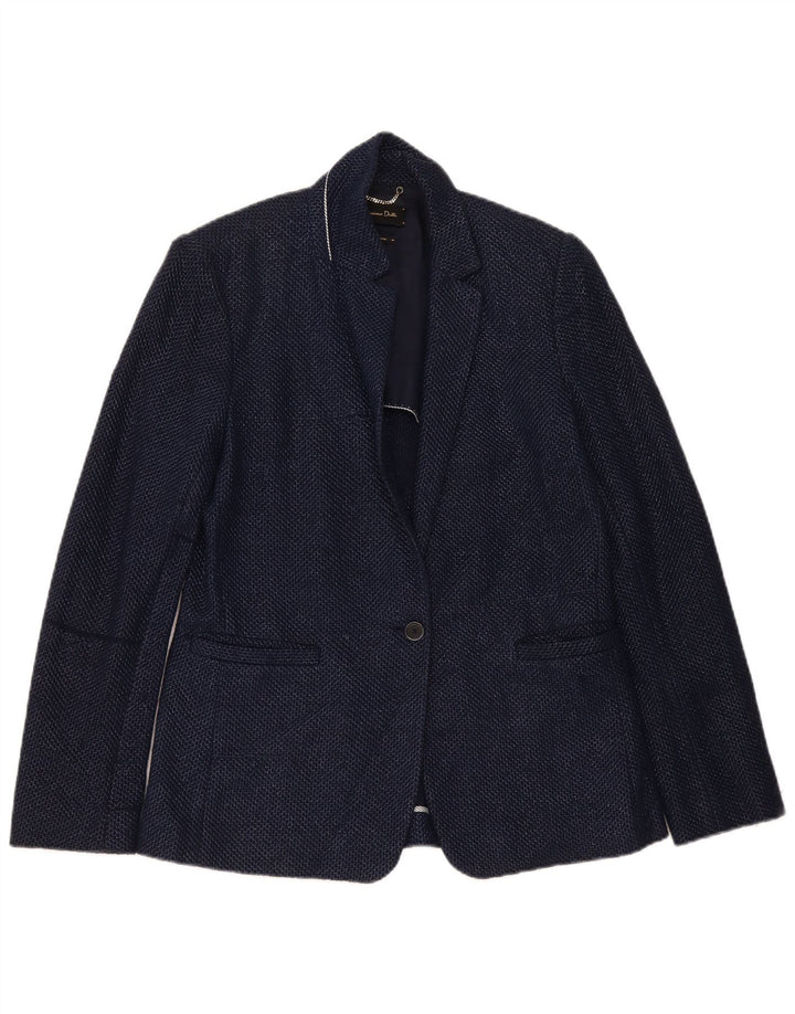 Massimo Dutti Chaqueta Blazer 1 Botón Mujer EU 40 Mediano Azul Marino Algodón