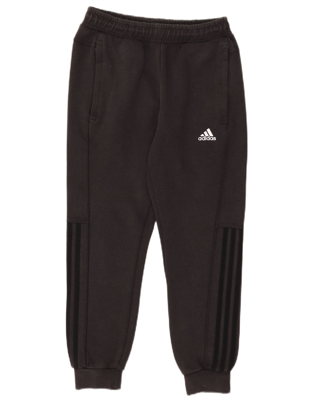 ADIDAS Pantalones de chándal para mujer Joggers UK 10 Small Black Cotton