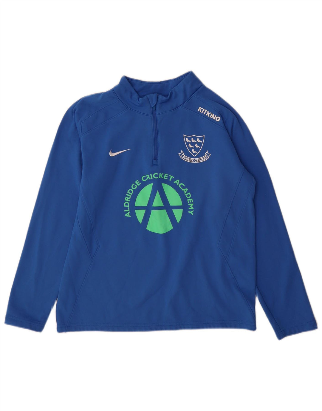 Nike - Chándal para niño con cremallera y cuello gráfico, 13-14 años, XL, azul