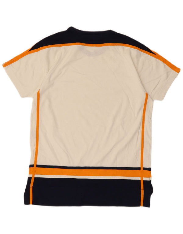Champion Camiseta para hombre Top Medium White Colourblock Cotton