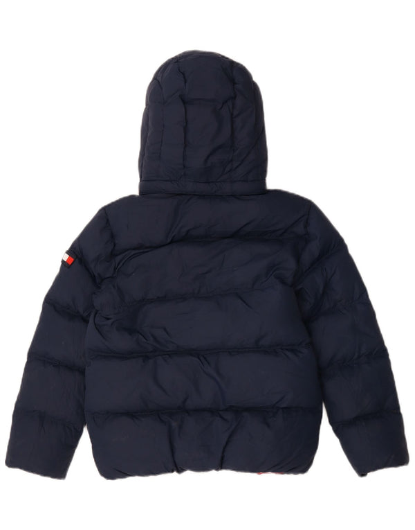 Tommy Hilfiger Chaqueta acolchada con capucha para niños 9-10 años Azul marino Poliéster