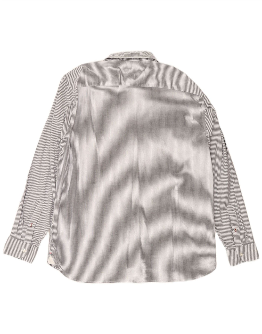 TOMMY HILFIGER Camisa de corte regular para hombre 2XL Algodón gris a rayas