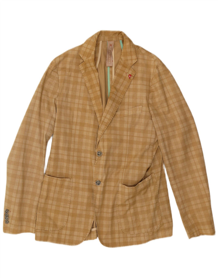 Chaqueta tipo blazer bernés de 2 botones para hombre EU 54 2XL Beige Check