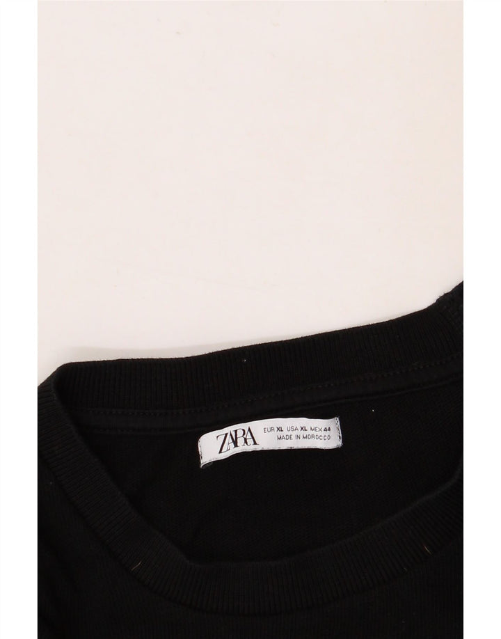 ZARA Hombre Camiseta Top XL Negro