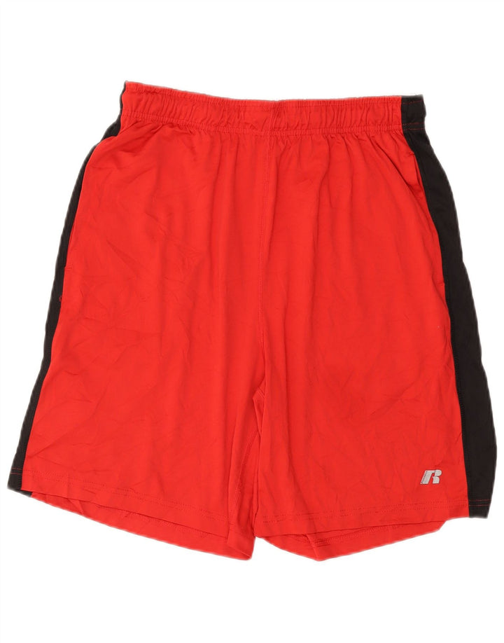 RUSSELL ATHLETIC Shorts deportivos para hombre Poliéster color block rojo medio