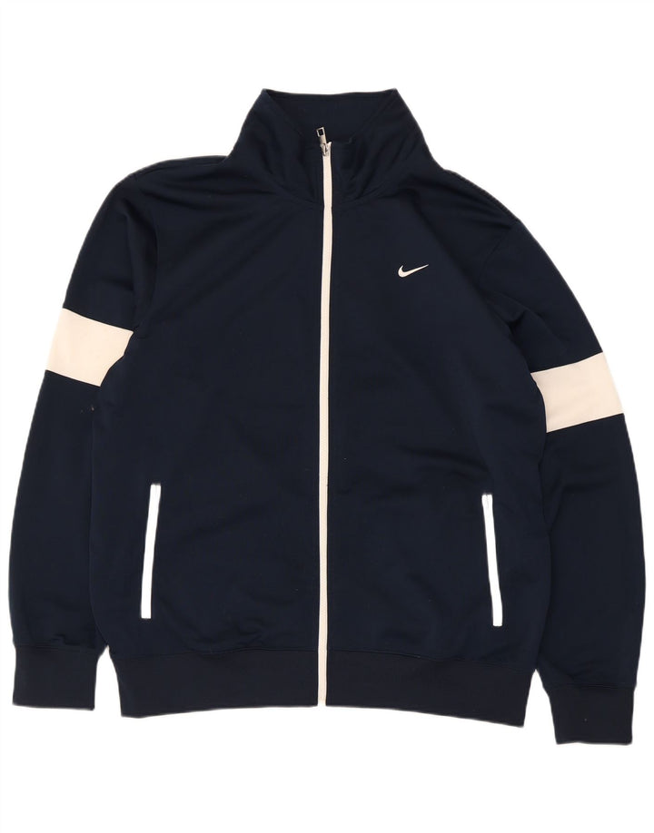 Nike Chaqueta de chándal de ajuste regular para hombre, talla grande, color azul marino