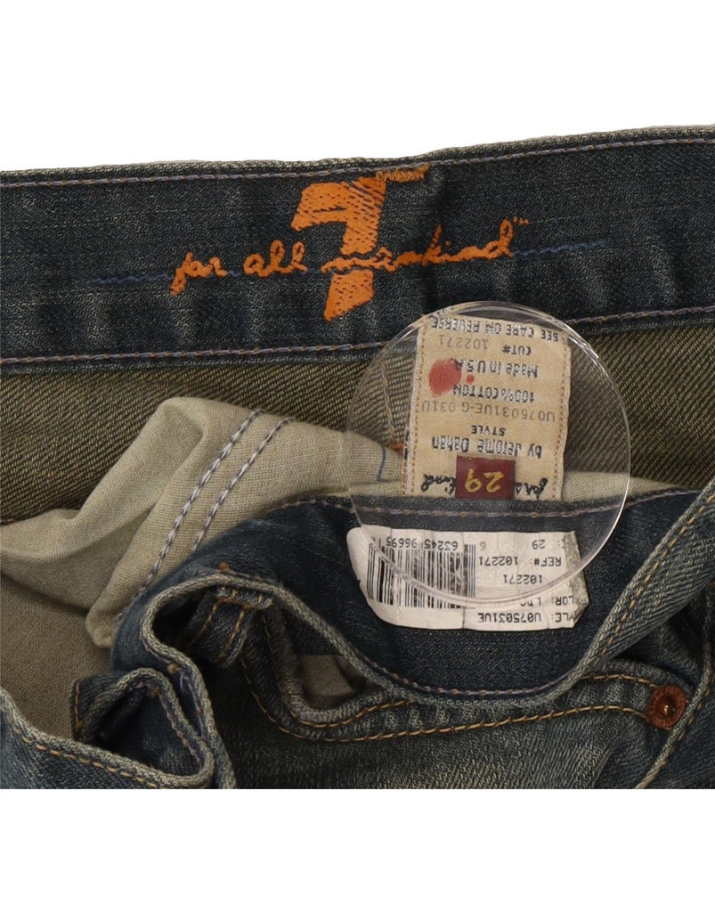 7 FOR ALL MANKIND Womens Bootcut Jeans W29 L30 Blue Cotton Vintage 7 For All Mankind and Second-Hand 7 For All Mankind from Messina Hembry 