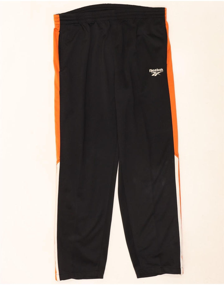 Reebok - Pantalón de chándal para hombre, talla grande, color negro, poliéster