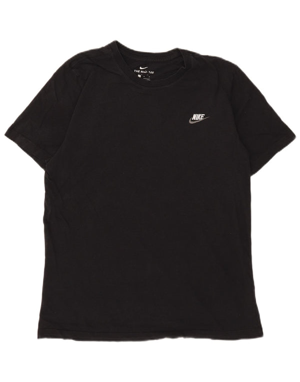 Nike Camiseta gráfica para hombre Top mediano de algodón negro