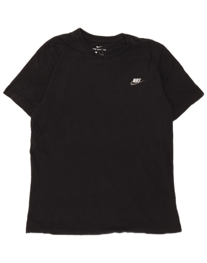Nike Camiseta gráfica para hombre Top mediano de algodón negro