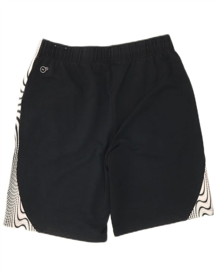 Puma Pantalones cortos deportivos para hombre, talla grande, negro, geométrico