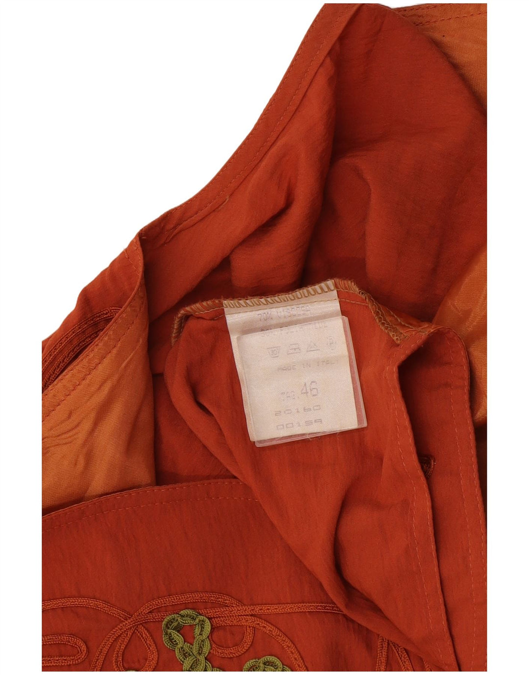 Chaleco corto vintage para mujer IT 46 Viscosa naranja grande