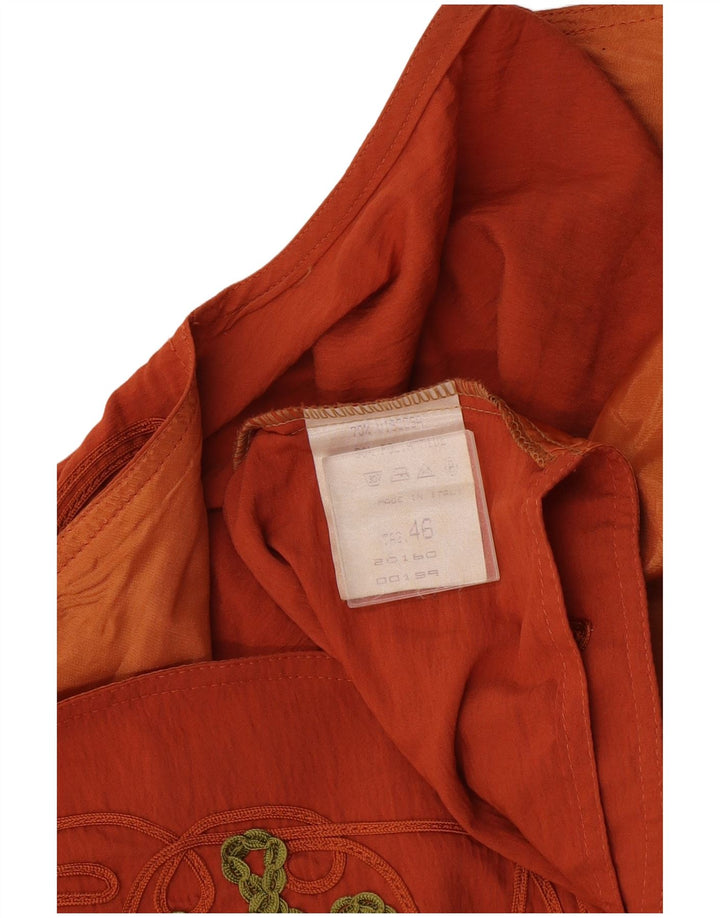 Chaleco corto vintage para mujer IT 46 Viscosa naranja grande