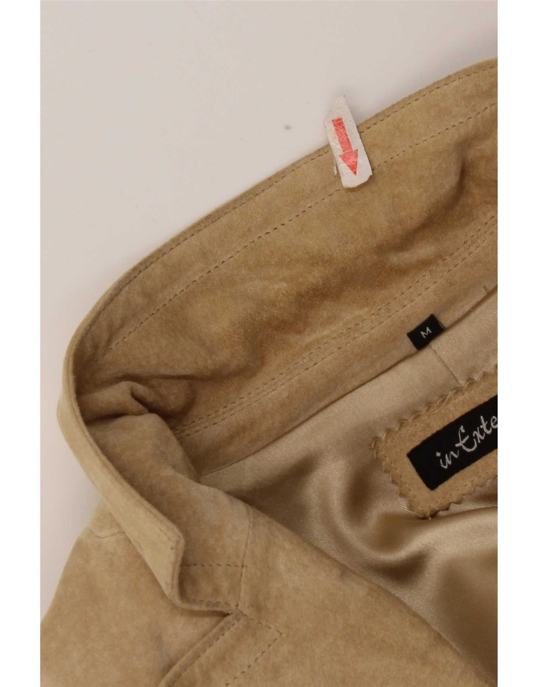 In Extenso Chaqueta tipo blazer de ante con 2 botones para mujer UK 44 Cuero beige medio