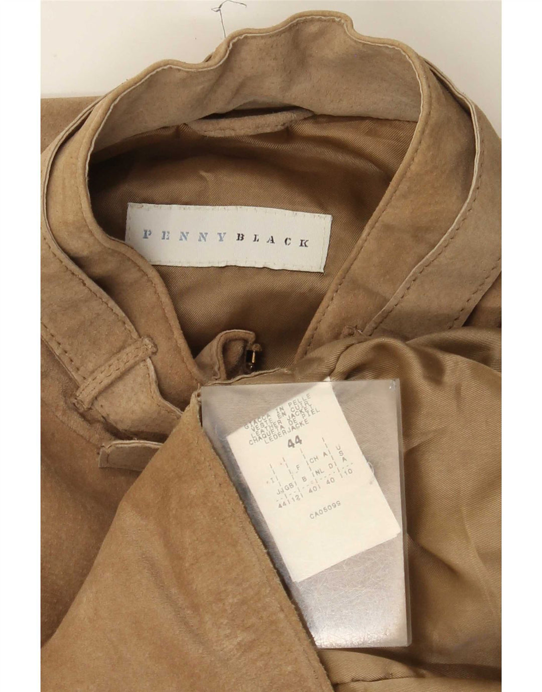 Penny Black Chaqueta de ante para mujer Reino Unido 12 Cuero beige medio